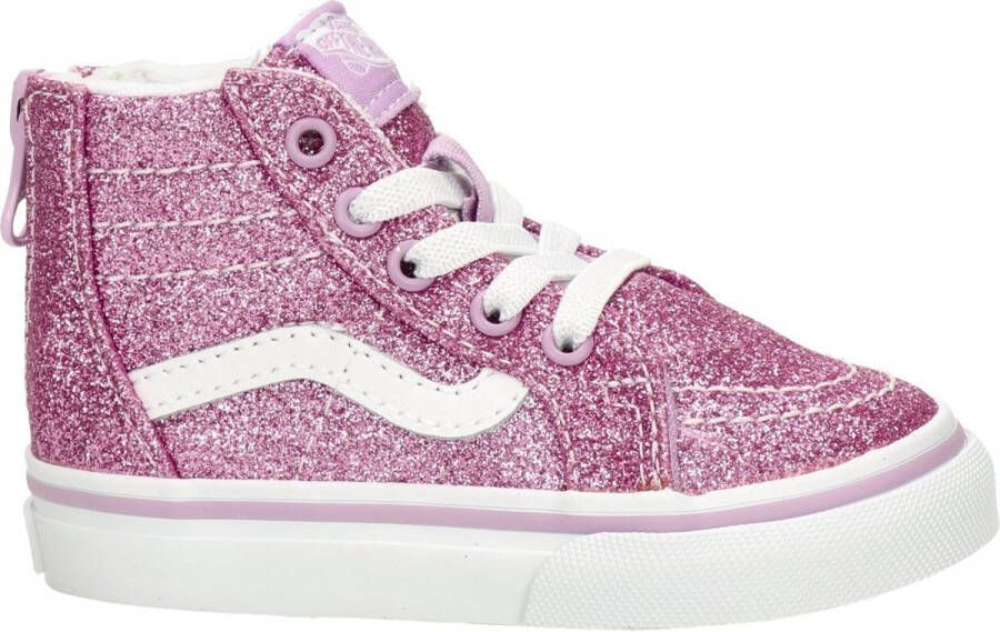 Vans SK8 Hi Zip Glitter sneakers roze Paars Textiel 21