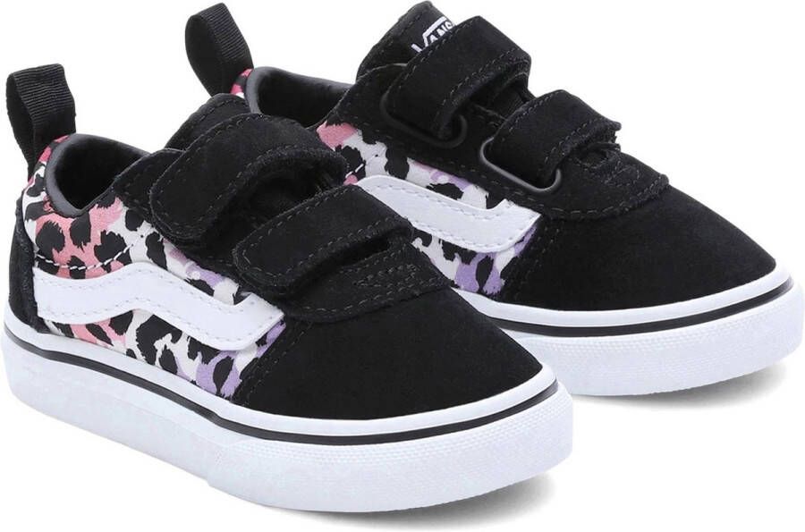 Vans Ward V sneakers zwart wit roze Meisjes Canvas Dierenprint 25 - Foto 2