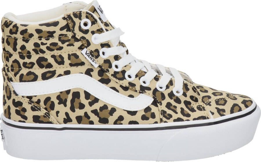 VANS Filmore Hi Platform Animal sneakers met panterprint camel wit - Foto 10