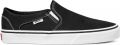 Vans WM Asher (Canvas) Black White Sneakers Unisex - Zwart