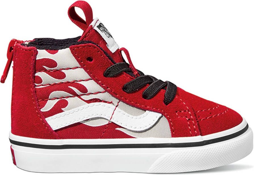 Vans TD SK8-Hi Zip FEROCIOUS FLAME RACING RED BLACK