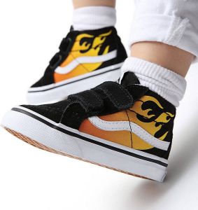 Vans TD SK8-MID REISSUE V (HOT FLAME) BLACK TRUE WHITE