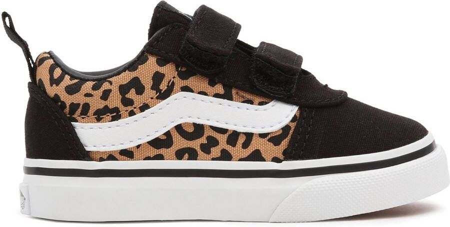 VANS Ward V Animal sneakers met panterprint zwart camel