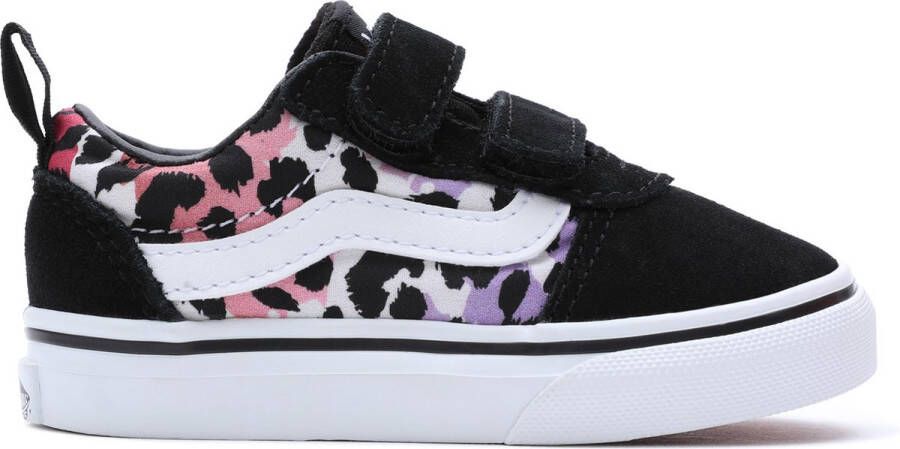 Vans Ward V sneakers zwart wit roze Meisjes Canvas Dierenprint 21