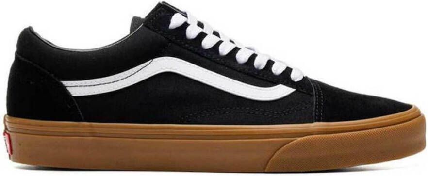 Vans Volwassenen Unisex Lage Sneakers Zwart Platte Hak Vetersluiting
