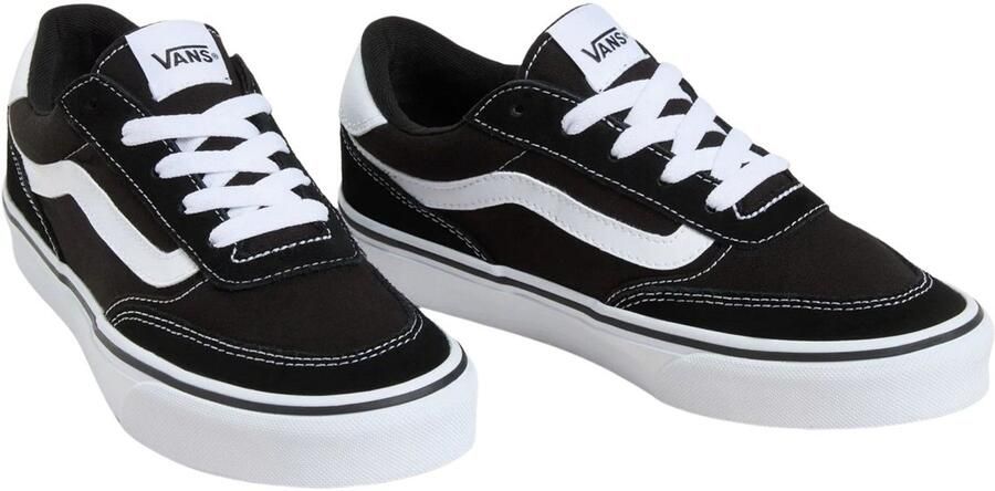 Vans Dames Brooklyn Ls Sneakers Schoenen Textiel VN000D7UBZW Zwart Wit Low Top - Foto 4