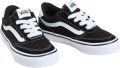 Vans Brooklyn LS SUEDE CANVAS BLACK WHITE Unisex Sneakers BLACK WHITE - Zwart
