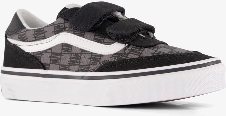 Vans Brooklyn LS V Scribble Check kinder sneakers zwart