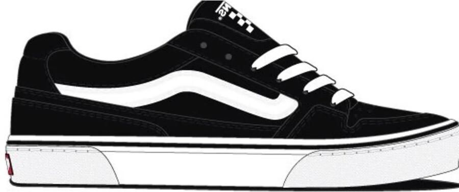 Vans Caldrone SUEDE MESH BLACK WHITE Unisex Sneakers BLACK WHITE