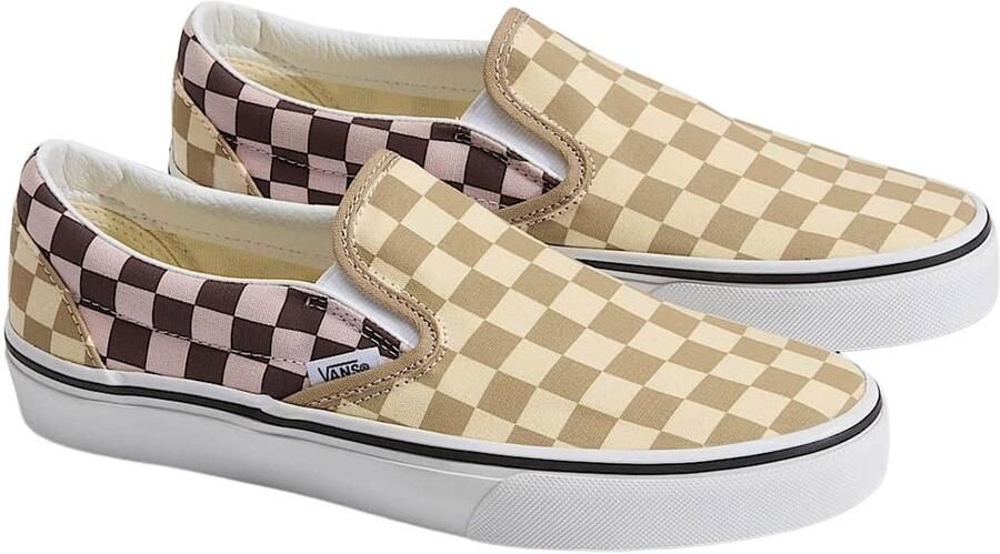 Vans Classic Slip-On Checkerboard Mushroom Sneakers Senior