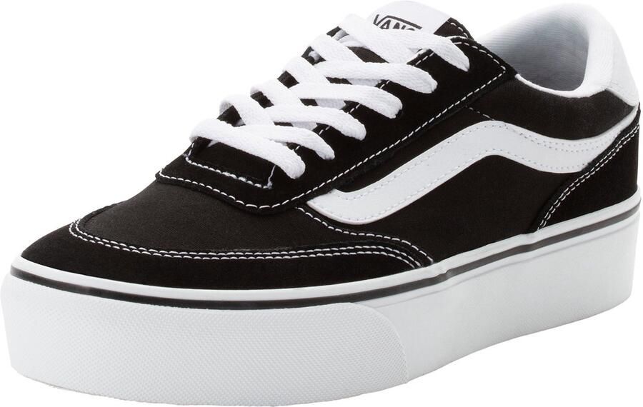 Vans Brooklyn LS Platform SUEDE CANVAS BLACK WHITE Unisex Sneakers BLACK WHITE