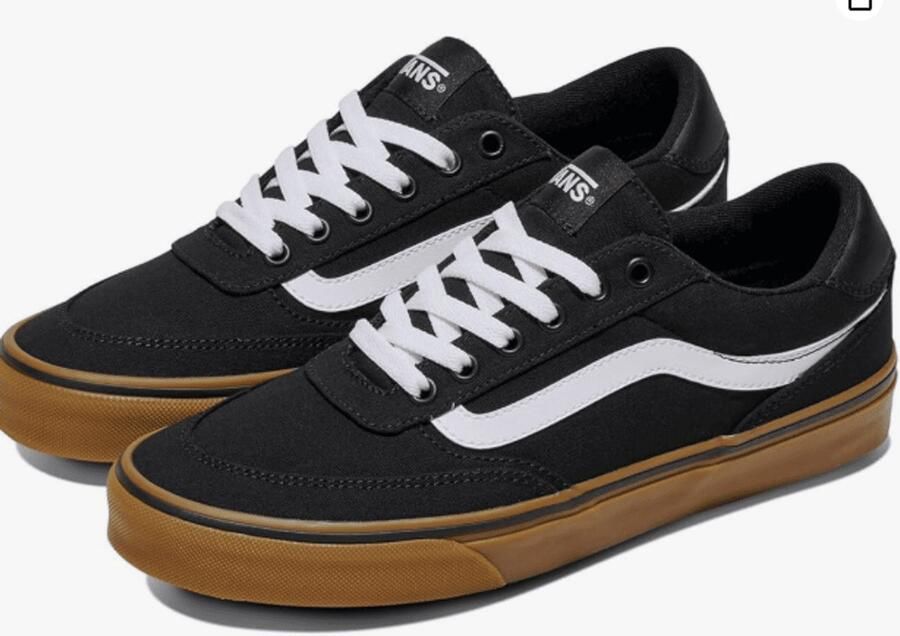Vans Heren Sneaker Brooklyn Ls Canvas Black gum