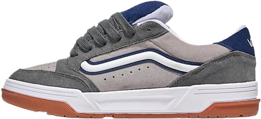 Vans Hylane Grijze Leren Sneakers Unisex 43 EU Subtiele Elegantie Met Street Vibe