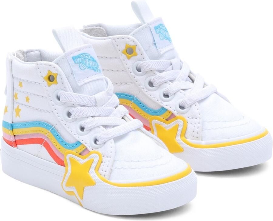 Vans Jungen Lifestyle Sneaker Sk8-Hi Zip Rainbow Star 000BVN VNAHP True White Multi