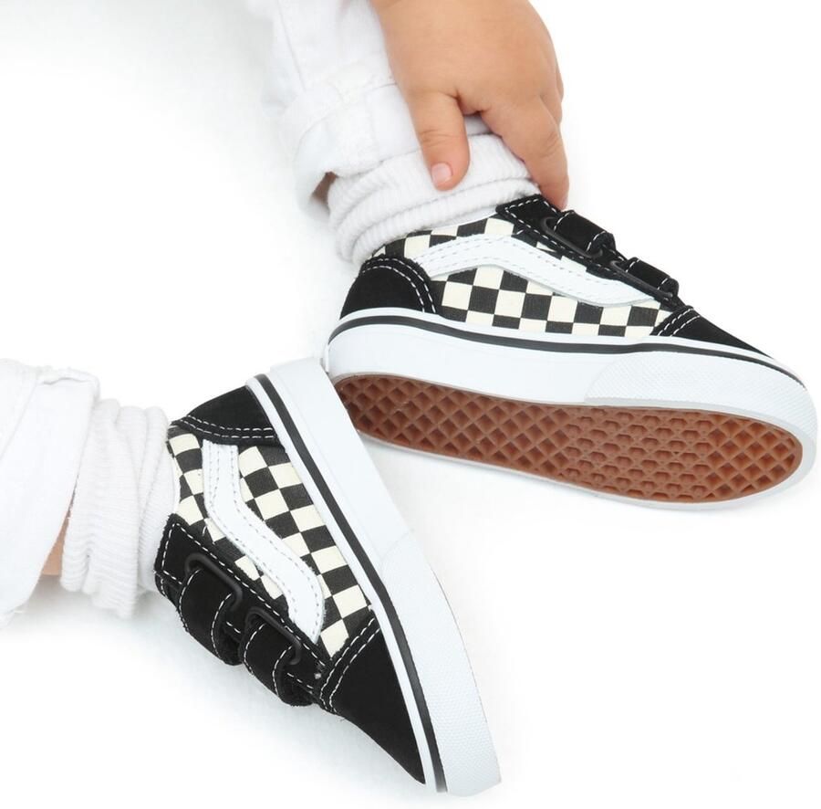 Vans Jungen Lifestyle Sneaker Td Old Skool V 0A38JN VNP0S (Primary Check) Blk White - Foto 2