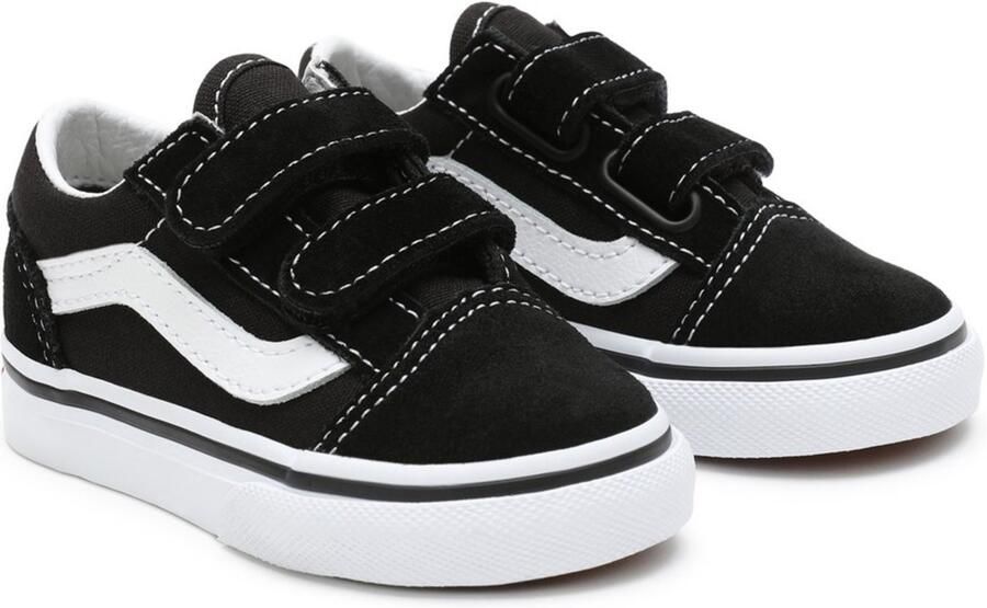 Vans Old Skool TD Old Skool V sneakers zwart wit Canvas Meerkleurig 37 - Foto 5
