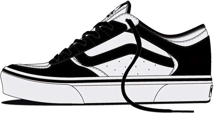 Vans Jn Rowley Classic (gs) Sneakers Schoenen blanc de blanc black maat: 36.5 beschikbare maaten:35 36 37 38.5 39 36.5