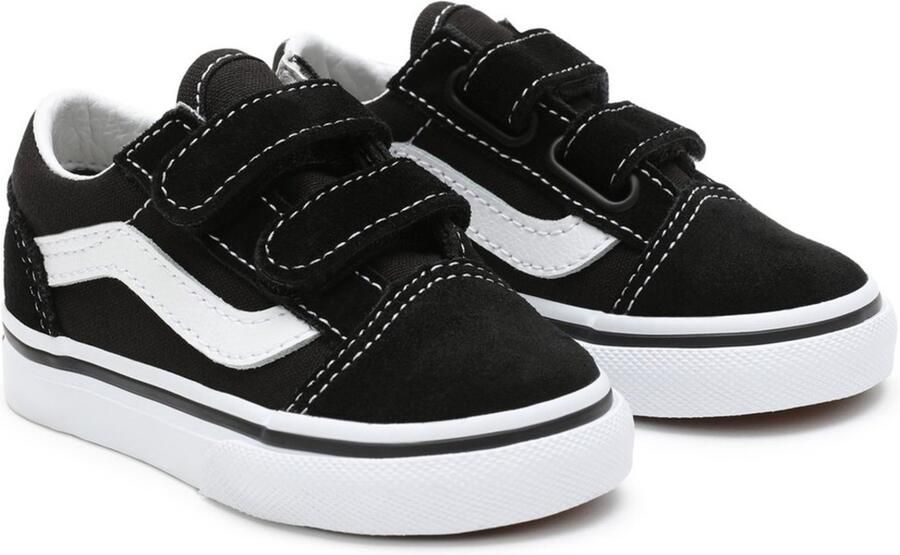 Vans Old Skool TD Old Skool V sneakers zwart wit Canvas Meerkleurig 37 - Foto 13