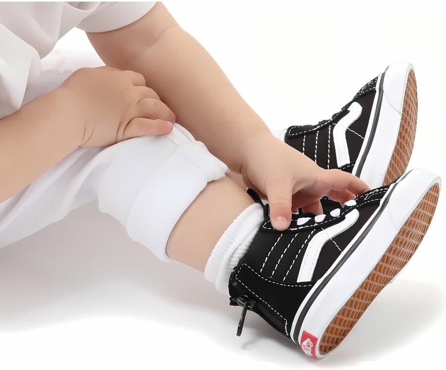 Vans Kinderen Kids Lifestyle Classic FTW Sneaker Td Sk8-Hi Zip Zwart Witite - Foto 4