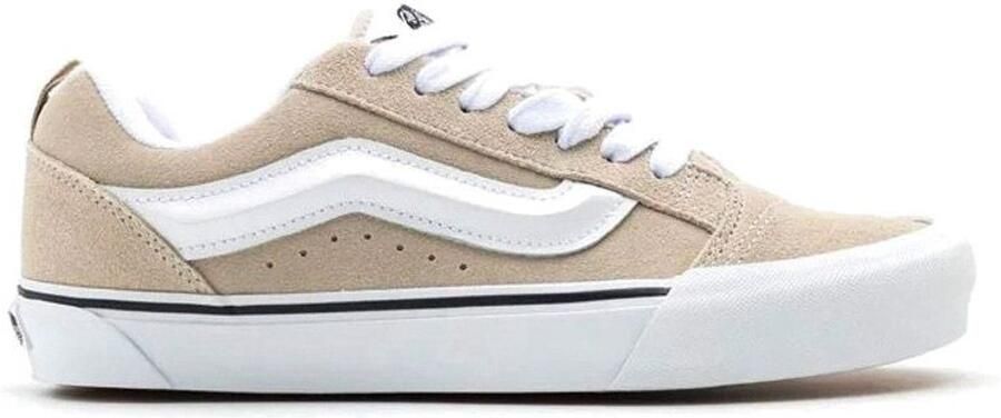 Vans Knu Skool Sneakers in Frans Eiken Leer Beige EU Iconische Jaren '90 Stijl voor Unisex Comfort en Elegantie