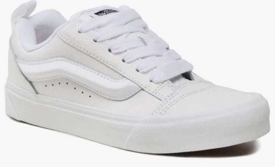 Vans Leather Lace-Up Shoes with Rubber Sole White Lace Ups