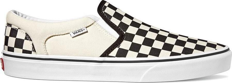 Vans Asher Checkers Heren Sneakers Black Natural