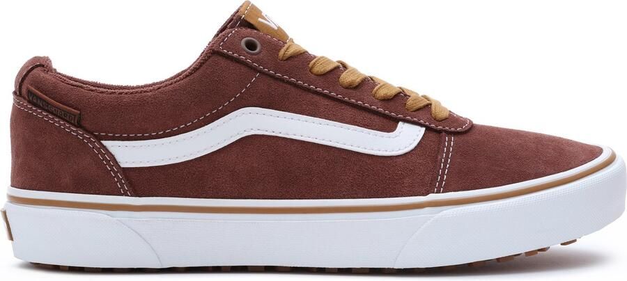 VANS Ward suède sneakers donkerrood wit