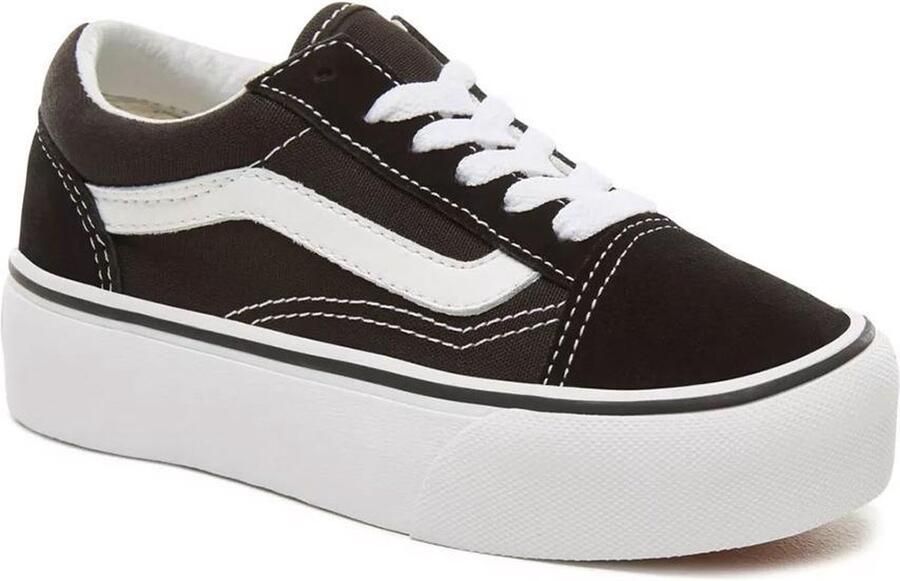 Vans Old Skool Platform sneaker zwart wit Leer Effen 32 Sneakers - Foto 8