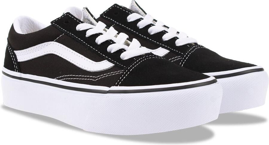 Vans Old Skool Platform sneaker zwart wit Leer Effen 32 Sneakers - Foto 11