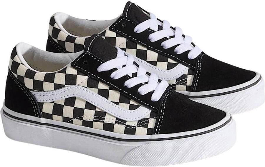 Vans Youth Unisex Kids Lifestyle Classic FTW Sneaker Uy Old Skool (Primary Check) Blk White - Foto 3