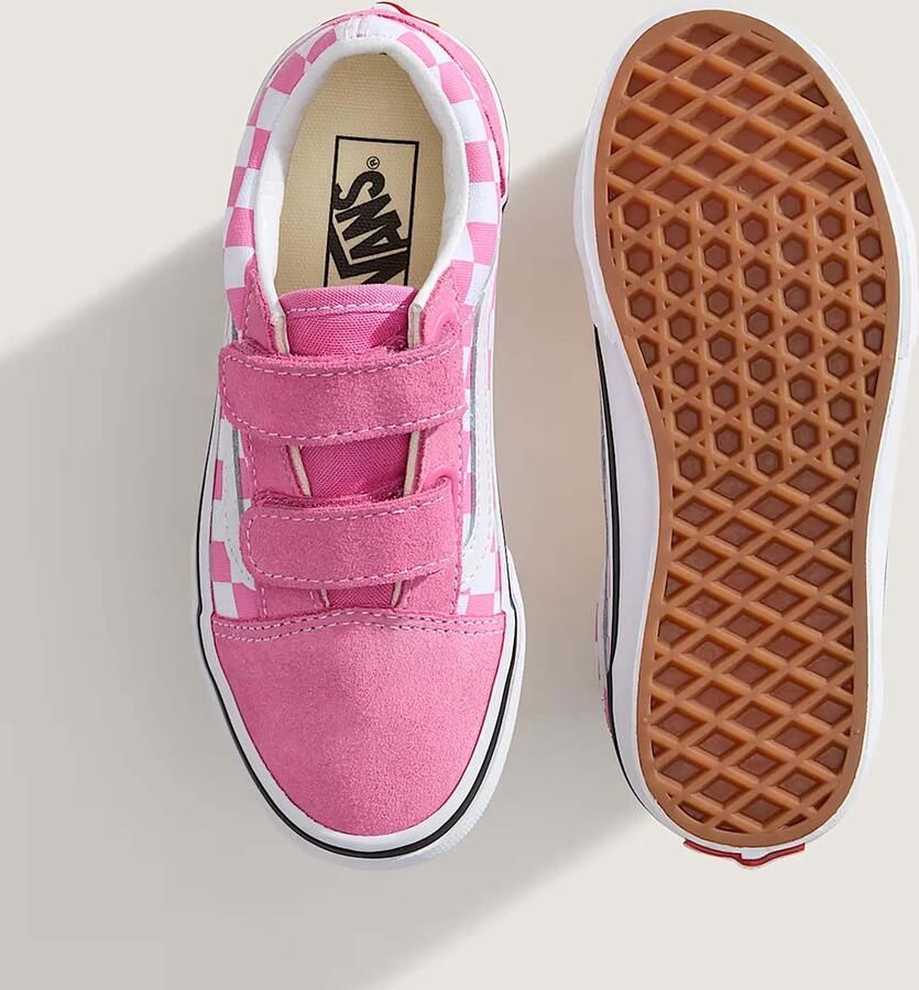 Vans Old Skool V Color Theory Checkerboard Sneakers Meisjes Roze - Foto 2