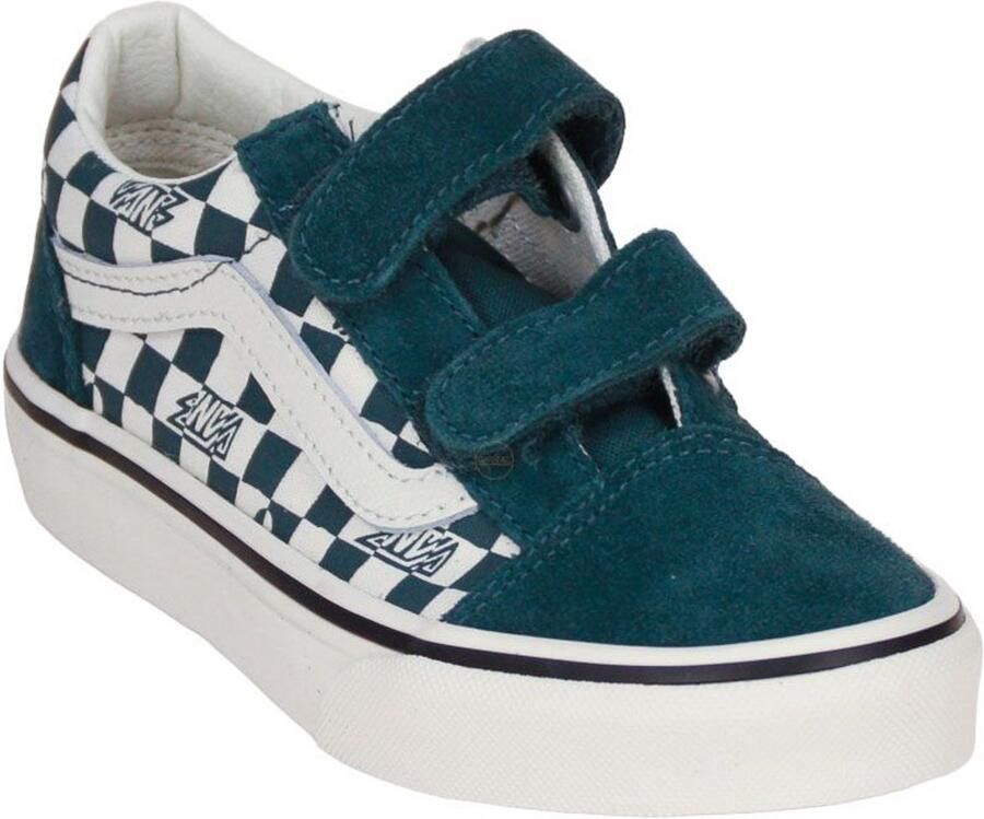 Vans Old Skool Geo Check Sneakers groen