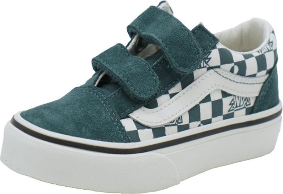 Vans Old Skool Geo Check Sneakers groen
