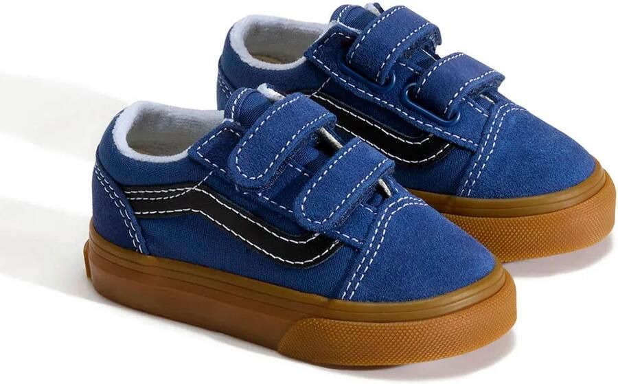 Vans Old Skool V Schoenen Blauw 1 2 Kinderen