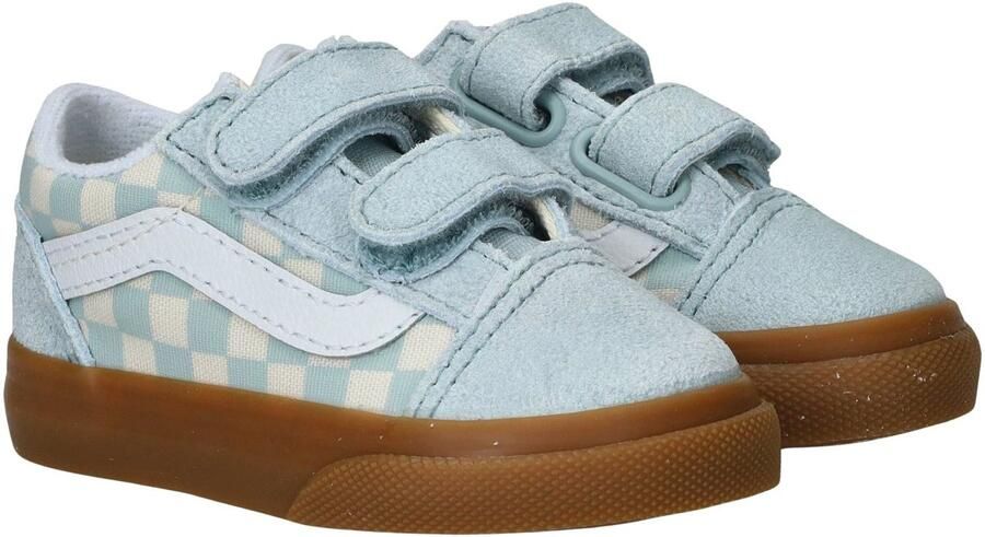 Vans Old Skool V Gum Check Sneakers Blauw - Foto 2