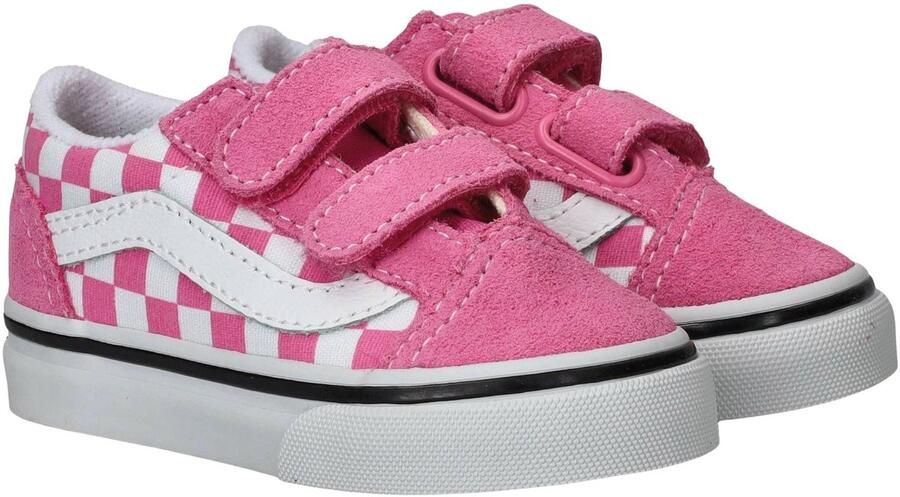 Vans Old Skool V Color Theory Checkerboard Sneakers Meisjes Roze - Foto 3