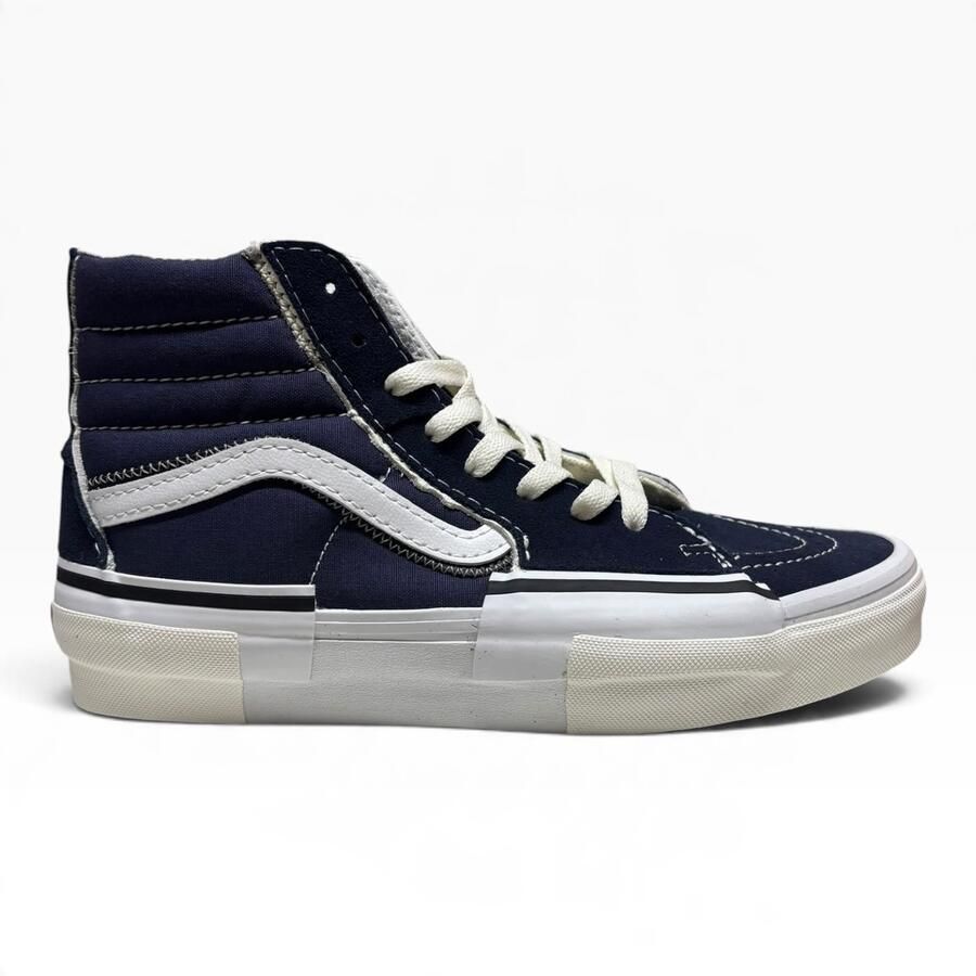 Vans Sk8-Hi Reconst Sneakers Unisex Donkerblauw Wit