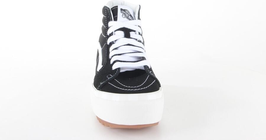 Vans Ua Sk8 Hi Stacked Suede Canvas Black Blanc Sneaker - Foto 11