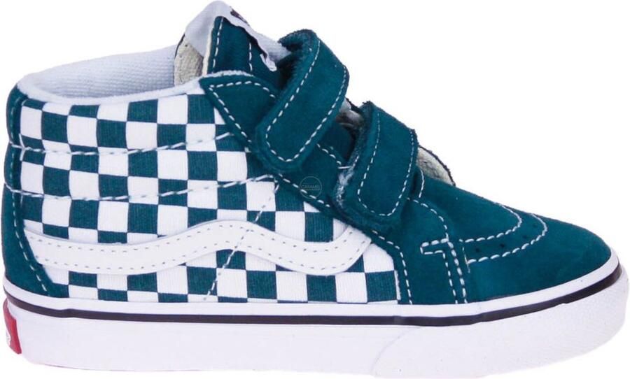 Vans Sk8 Mid sneaker met suède details en ruitdessin