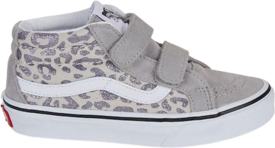 Vans SK8-Mid Reissue V Leopard Glitter Sneakers Meisjes Grijs