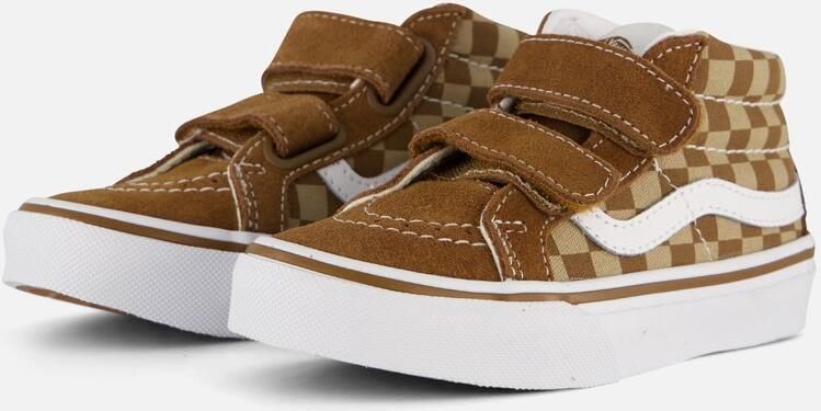 Vans SK8 Sneakers Unisex Mid Reissue V Checkerboard bruin