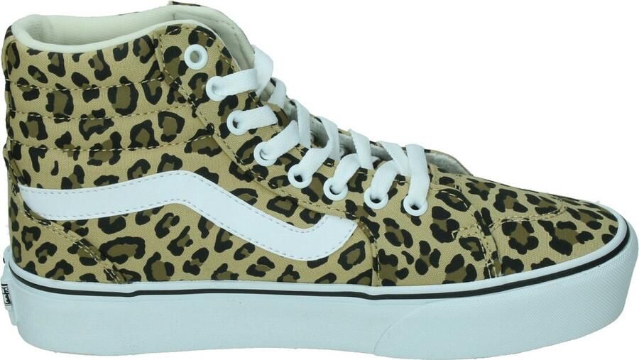VANS Filmore Hi Platform Animal sneakers met panterprint camel wit - Foto 17