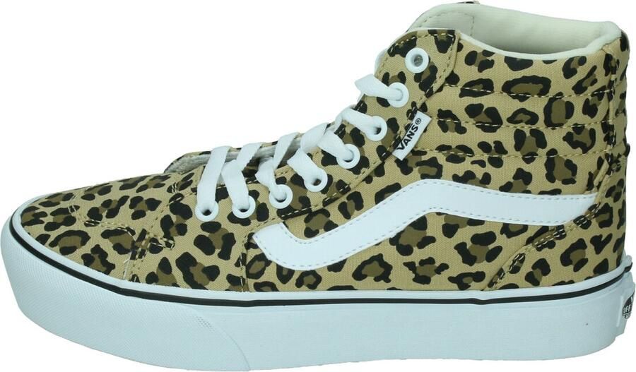 VANS Filmore Hi Platform Animal sneakers met panterprint camel wit - Foto 12