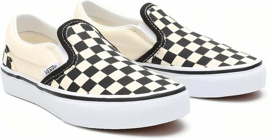 Vans Youth Unisex Kids Lifestyle Classic FTW Sneaker Uy Classic Slip-On s (Checkerboard) Zwart Wit