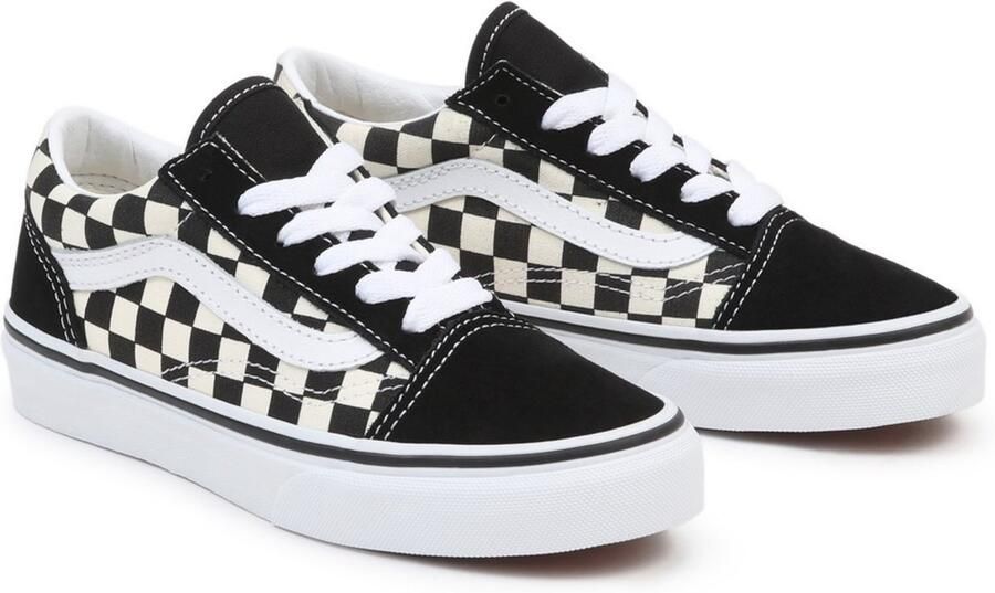 Vans Youth Unisex Kids Lifestyle Classic FTW Sneaker Uy Old Skool (Primary Check) Blk White - Foto 4