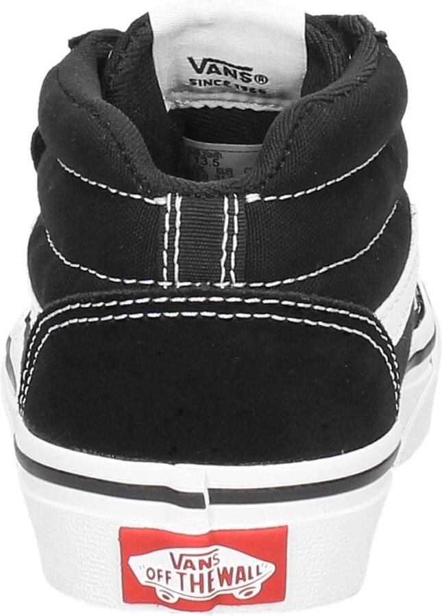 Vans YT Ward Mid V (SUEDE CANVAS)BLACK WHITE Sneakers Unisex - Foto 7