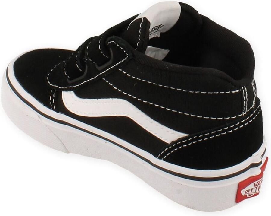 Vans YT Ward Mid V (SUEDE CANVAS)BLACK WHITE Sneakers Unisex - Foto 5