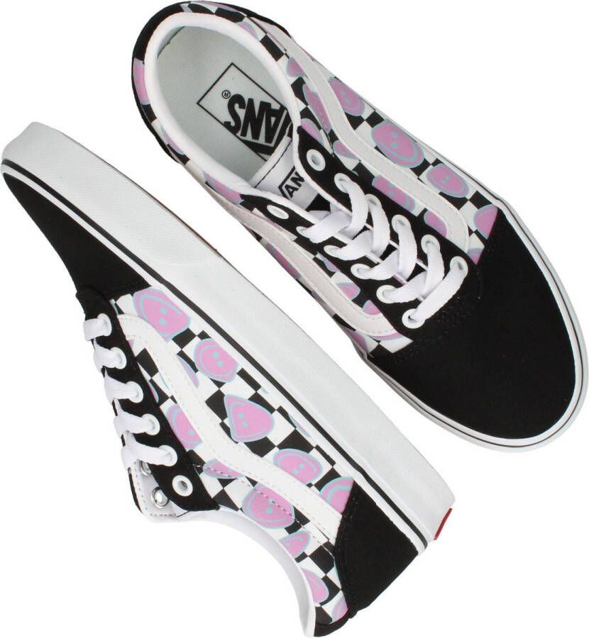 Vans Ward Happy Checkerboard Sneaker Vrouwen Zwart multi Maat