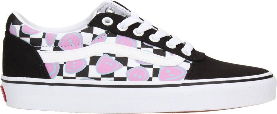 Vans Ward Happy Checkerboard Sneaker Vrouwen Zwart multi Maat - Foto 4