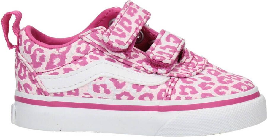 Vans Ward V Animal Pop Klittenband Sneaker Meisjes Roze Maat